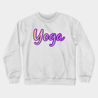 Colorful Purple Yoga Design Crewneck Sweatshirt